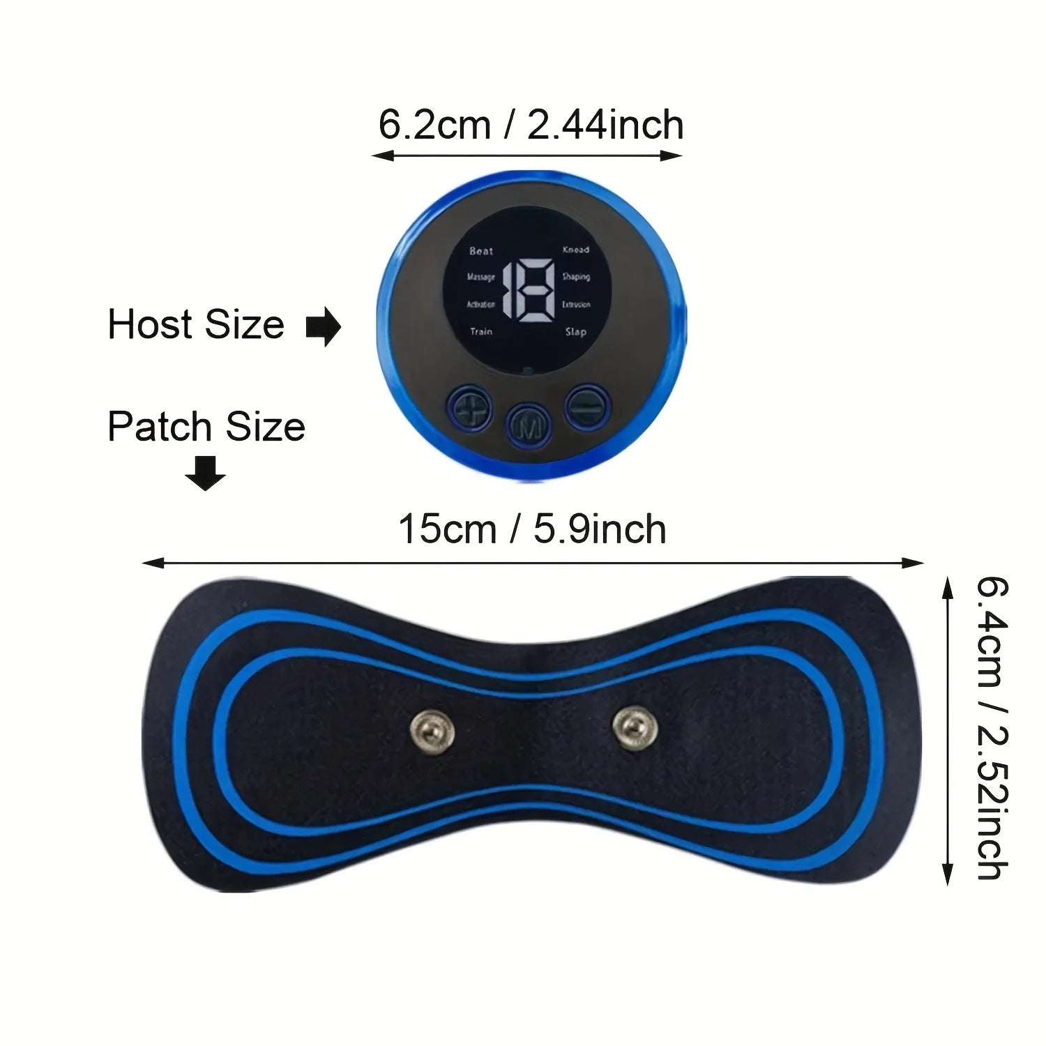 EMS Electric Muscle Massager — 8 Modes, 19 Intensity Levels | Neck, Back & Body Relief